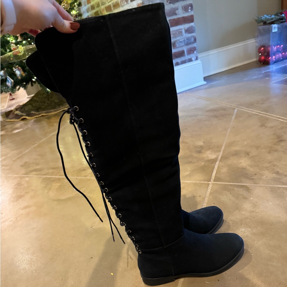 Black Thigh High Boots